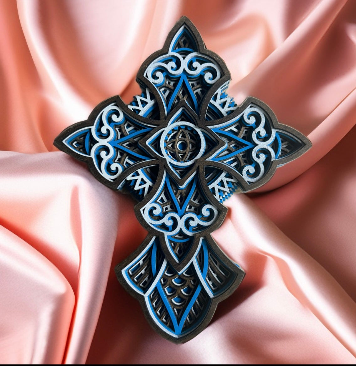 HANDMADE LASER CUT WOODEN CROSS WALL ART -Celtic Cross