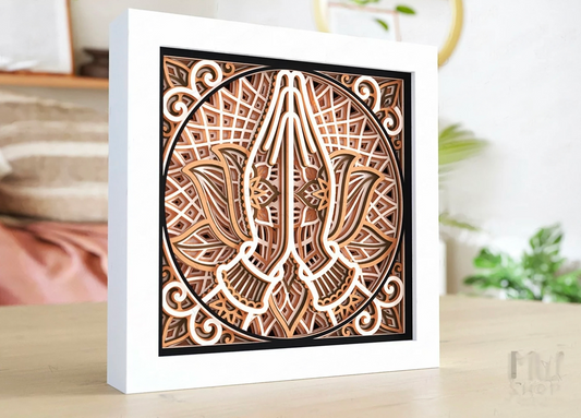 HANDMADE LASER CUT WOODEN WALL ART -Pray